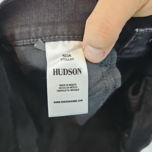 Hudson Jeans Womens Size 27 Waxed Black Noa High Rise Straight Crop Stretch - Picture 4 of 12